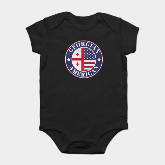 Proud Georgian-American Badge - Georgia Flag Baby Bodysuit by Yesteeyear